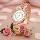 Rose Gold Crystal Bezel Quartz Women’s Watch customer review image