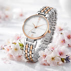 Rose Gold & Silver Quartz Women’s Bracelet Watch customer review image