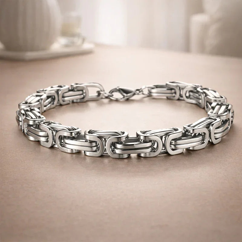 Imperial Link Silver Chain Bracelet for Men