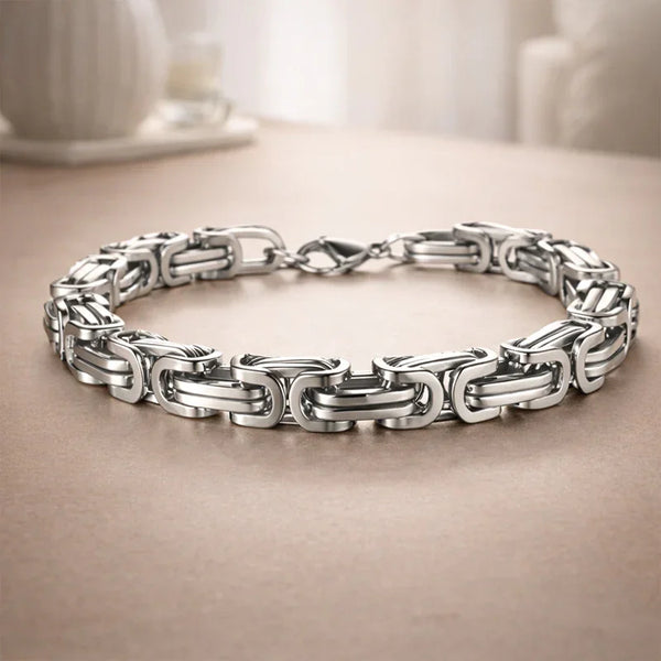 Imperial Link Silver Chain Bracelet for Men