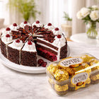 Black Forest Cake Half Kg with 16 Pcs Ferrero Rocher Chocolates customer review image
