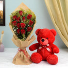 Jute Bouquet of Roses & Teddy customer review image