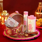 Karwa Chauth Pink Thali Set N Shringar customer review image