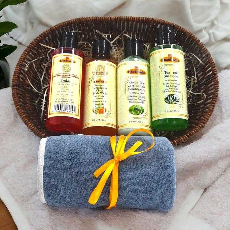 Khadi Bath Essential Combo and Towel
