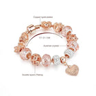 Latest Stylish Pandora Crystal Diamonds Charms Rose Gold Gift Bracelet for Women & Girls customer review image