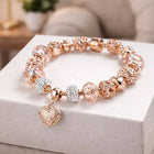Latest Stylish Pandora Crystal Diamonds Charms Rose Gold Gift Bracelet for Women & Girls customer review image