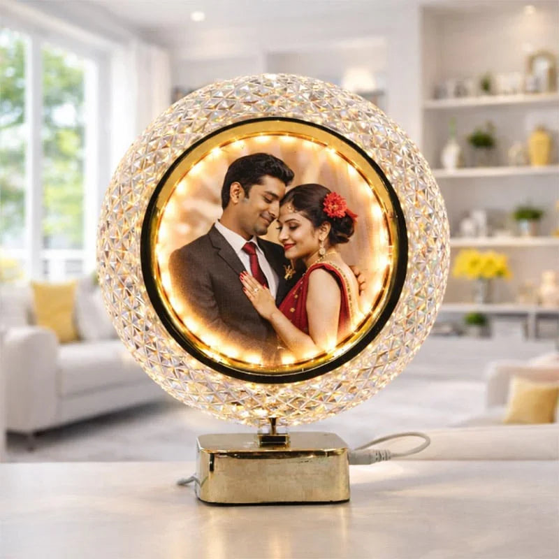 Led Crystal Light Photo Frame Lamp