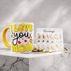 Love You Mom Printed Ceramic Mug With Eearings customer review image