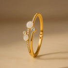 Lustrous Harmony Gold-Plated Bracelet with Mother of Pearl & Crystal Accents customer review image