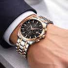LuxeChrono Orion Two-Tone Chronograph Watch customer review image