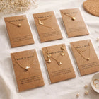 Make A Wish Minimal Gold Charm Necklace (Set of 6) customer review image