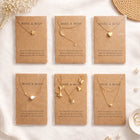 Make A Wish Minimal Gold Charm Necklace (Set of 6) customer review image