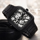 Midnight Edge Skeleton Automatic Watch – Black Steel Square Edition customer review image