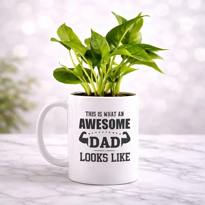Money Plant In Personalised Awesome Dad Mug