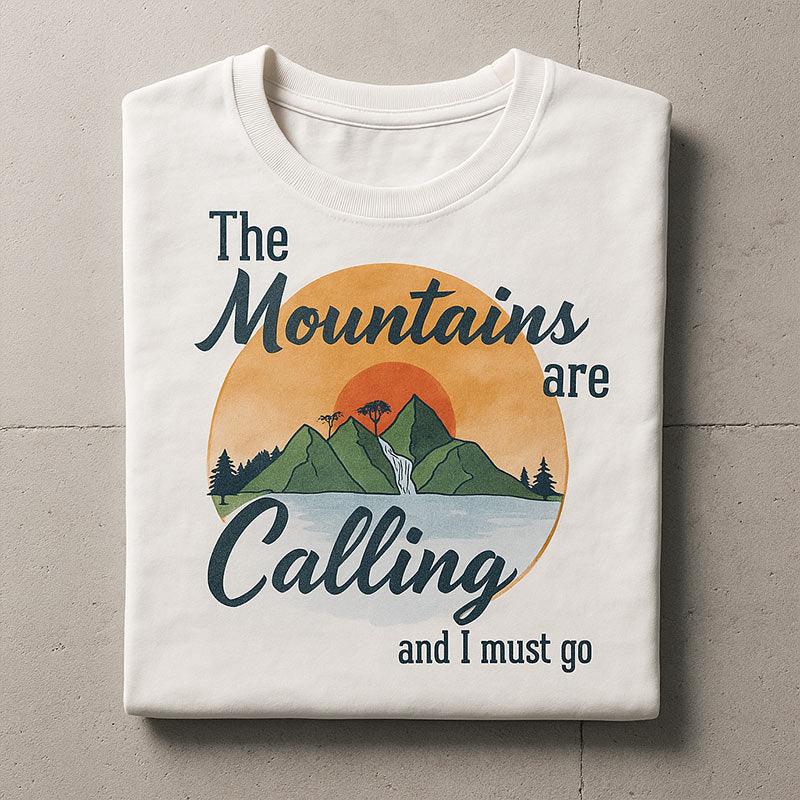 The Mountains Are Calling Graphic T-Shirt with The Man Company Black Perfume Combo