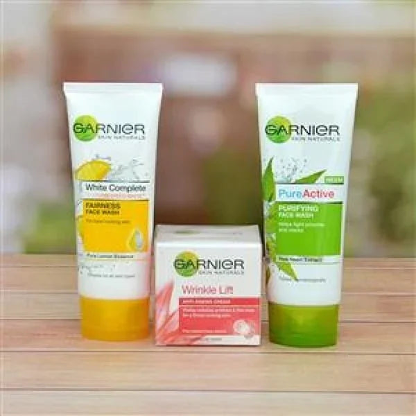 Garnier Skincare Combo with Wrinkle Lift Cream & Face Wash Set - Cosmetics for Men Gift for Men