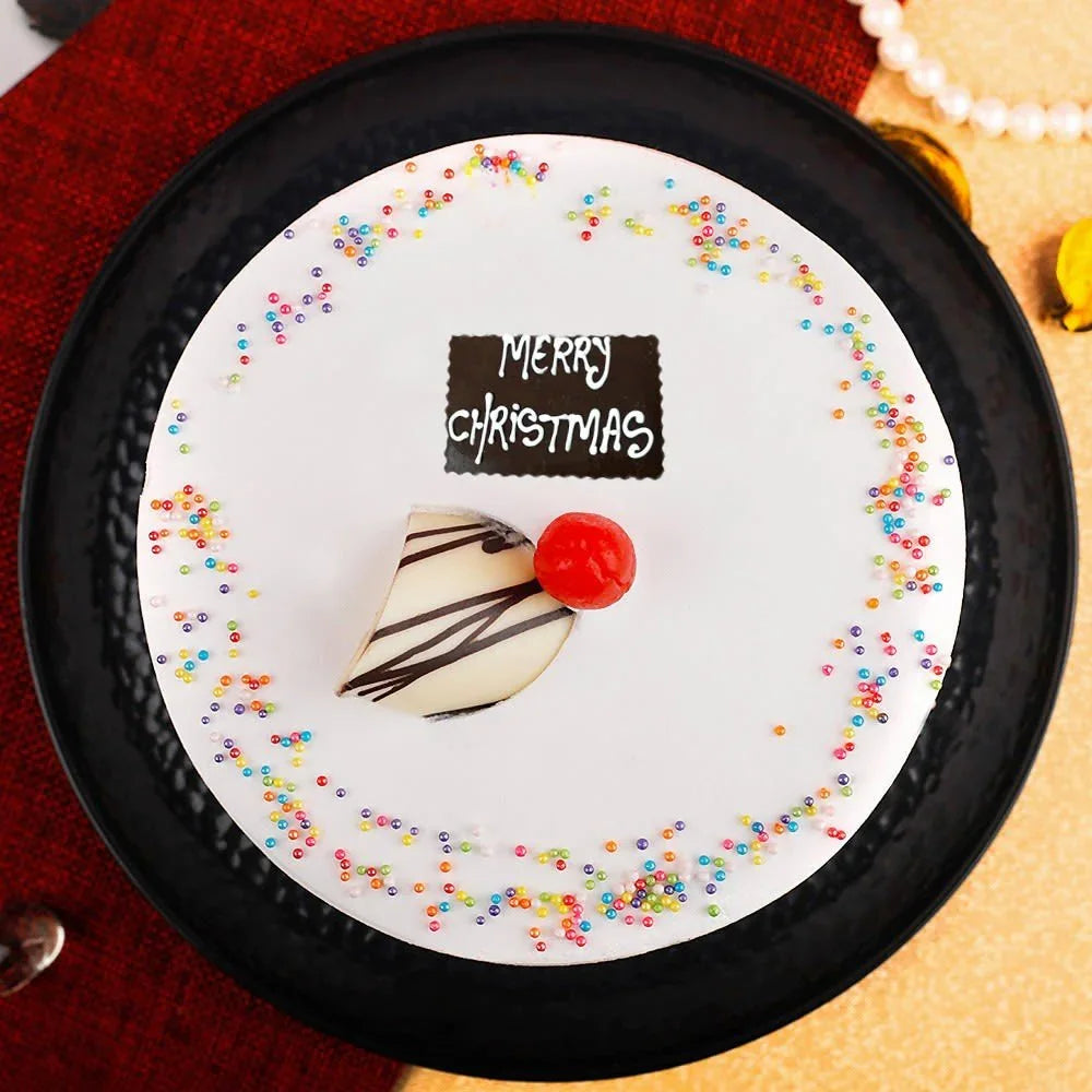 Merry Christmas Vanilla Cake