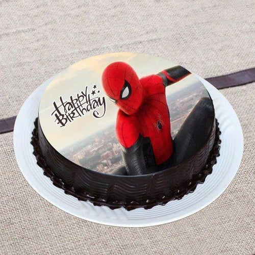 Spiderman Chocolate Cake with Photo 1 Kg Online Gift Delivery