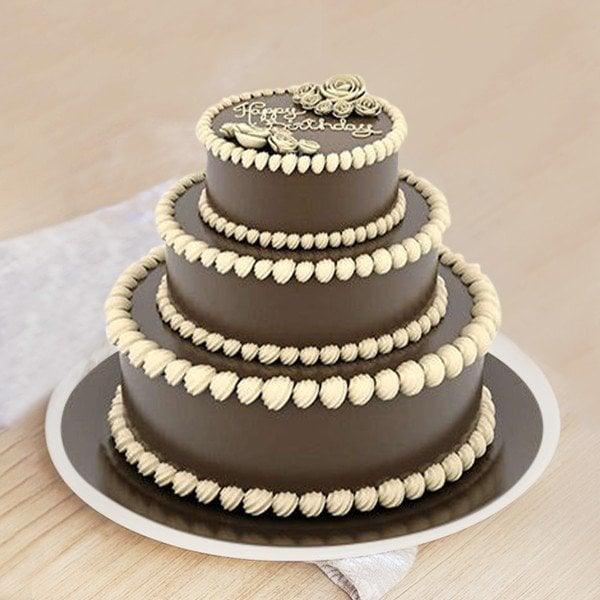 3 Tier Chocolate Truffle Cake - Cake Delivery in GiftsGhaziabad