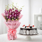 Orchids & Black Forest Cake with Ferrero | OyeGifts customer review image