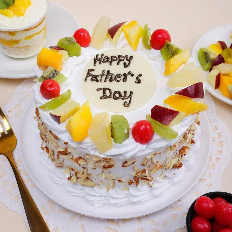 Fun and Fantastic Fruit Cream Cake For Dad (Half Kg)