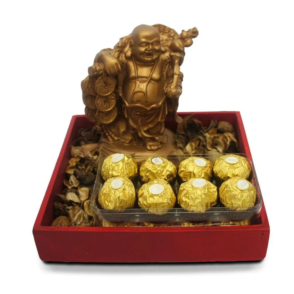 Laughing Buddha N Chocolates Combo