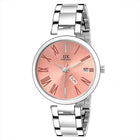 Round Dial Stainless Steel Bracelet Chain Analogue Day N Date Functioning Watch for Women and Girls customer review image