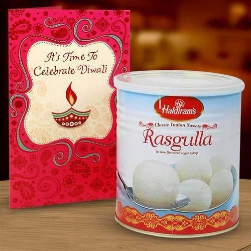 RASGULLA N DIWALI CARD HAMPER