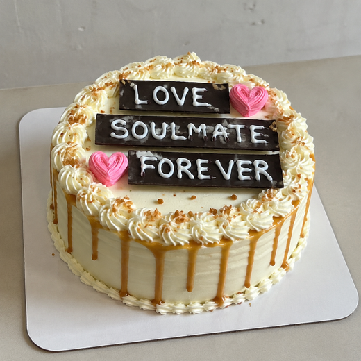 Realistic Love Soulmate Forever butterscotch cake