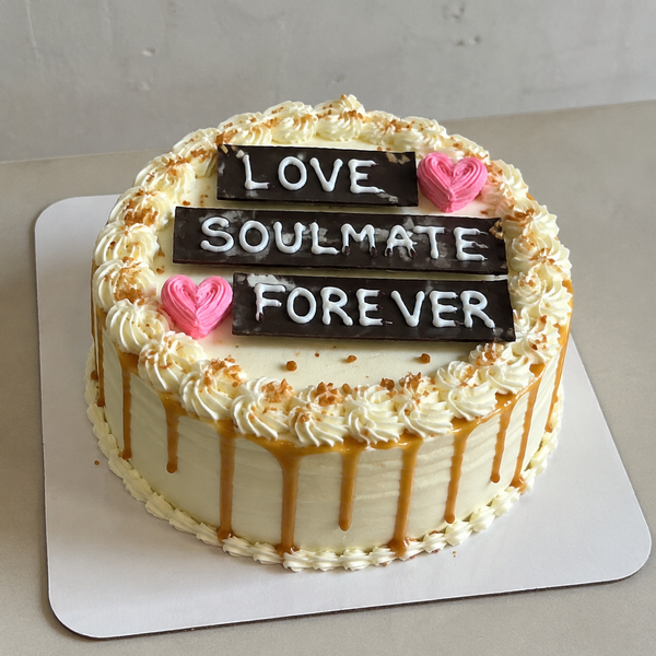 Realistic Love Soulmate Forever butterscotch cake