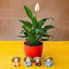 Pleasing Peace Lily with Cute Hay Hat Monks customer review image
