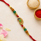 Regal Peacock Green Stone Rakhi customer review image