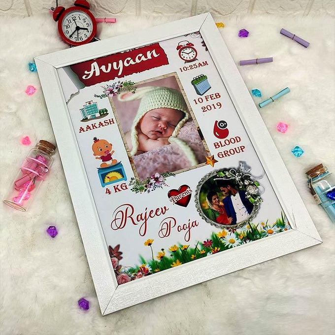New Born Baby Photo Frame & White/Black