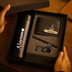 Personalized Premium Black Gift Set – Custom Name Bottle, Wallet, Pen & Keychain customer review image
