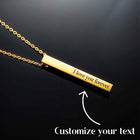 Personalized Cuboid Bar Pendant customer review image
