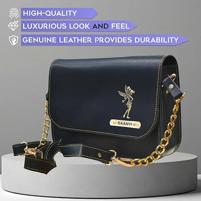 Personalized Fairy Charm Sling Bag with Cadbury Dairy Milk Chocolate Bouquet