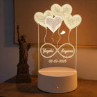 Personalized Heart Balloon Infinity LED Lamp with Custom Names & Date customer review image