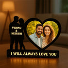 Personalized Heart-Shaped LED Couple Photo Frame With Custom Names customer review image