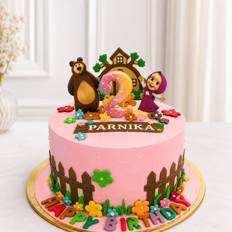 Personalized kids character birthday theme cake