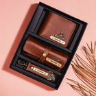 Personalized Leather Gift Set for Men – Wallet, Keychain & Pouch customer review image