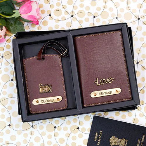 Customized Passport And Luggage Tag Combo Online Gift Delivery