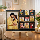 Personalized Valentine Couple Photo Frame with Calendar & Mini Shelf Décor customer review image