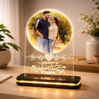 Personalized LED Acrylic Valentine Photo Lamp with Wooden Base customer review image