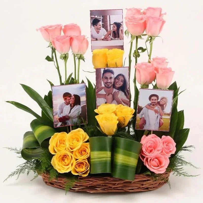 Pink And Yellow Photo Basket