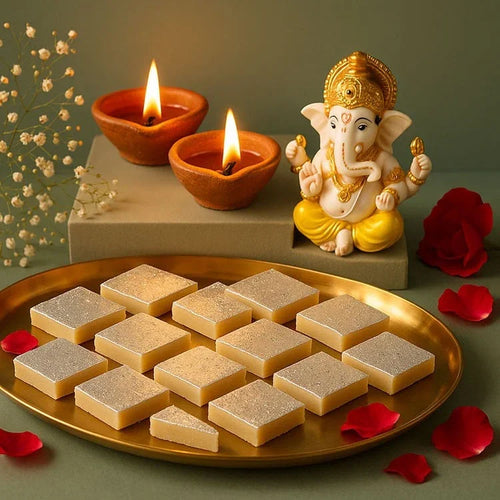 Premium Silver-Coated Kaju Katli Sweets – 200g Online Gift Delivery