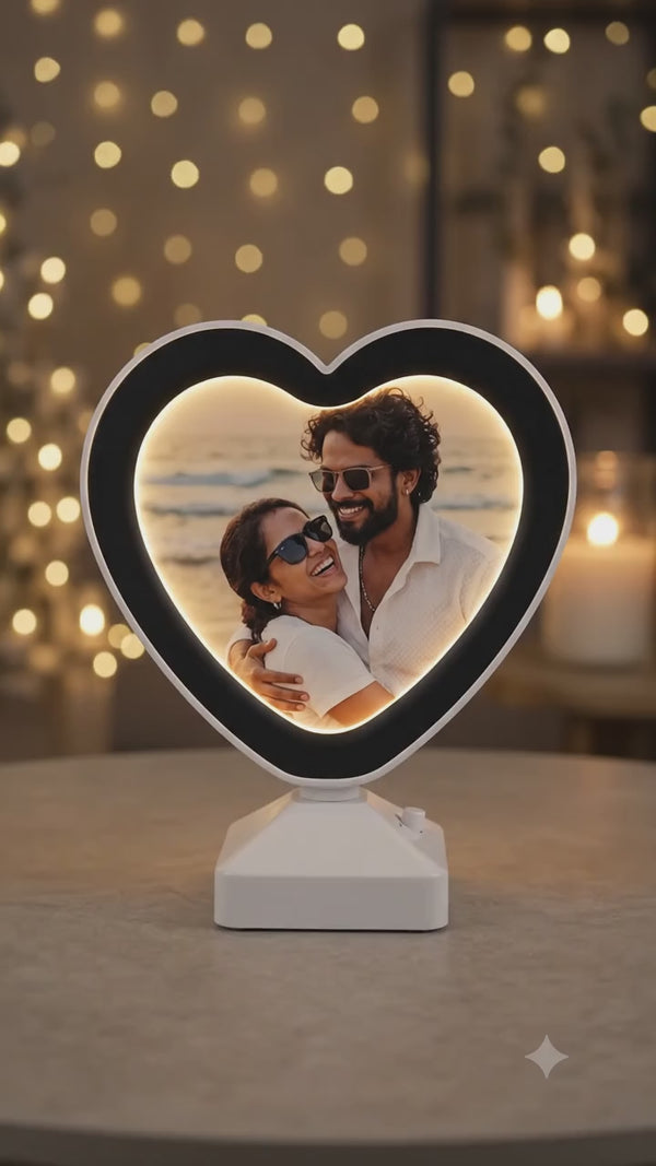 Heart Shape LED Personalized Photo Magic Mirror