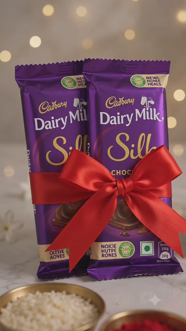Load video: Personalized Rakhi Frame &amp; Silk Chocolate Combo