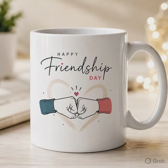 Load video: Ceramic Friendship Day Custom Photo Print Mug
