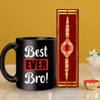 Best Ever Bro Black mug with rakhi combo customer review image