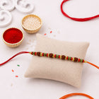 Red and Green Rudraksh Mouli Rakhi (Addons) customer review image